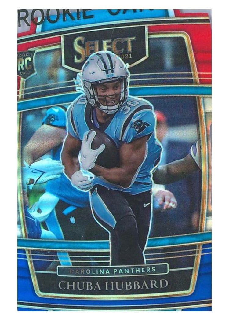 2021 Panini Select Base Set Chuba Hubbard #76 card