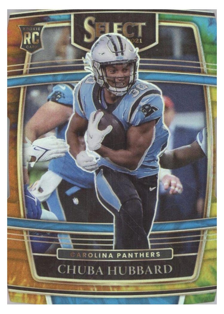 2021 Panini Select Base Set Chuba Hubbard #76 card