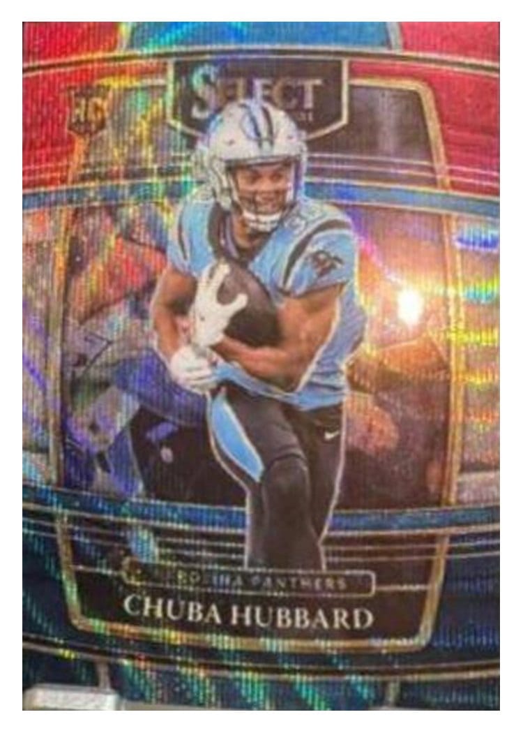 2021 Panini Select Base Set Chuba Hubbard #76 card