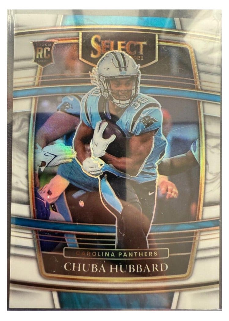 2021 Panini Select Base Set Chuba Hubbard #76 card
