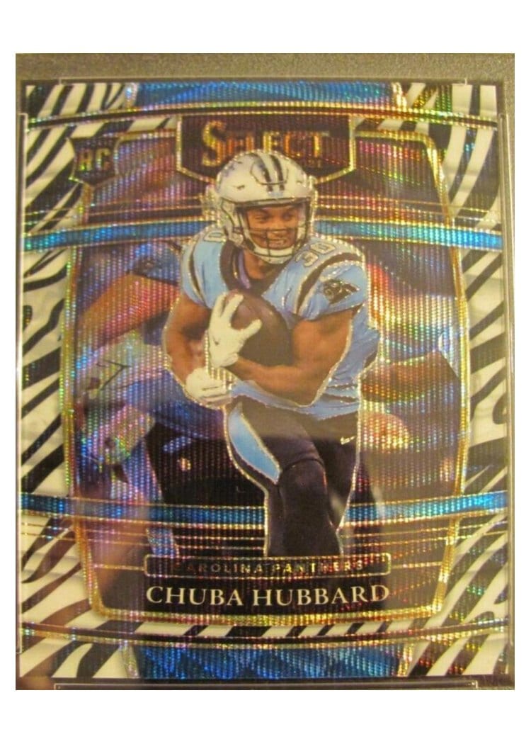 2021 Panini Select Base Set Chuba Hubbard #76 card