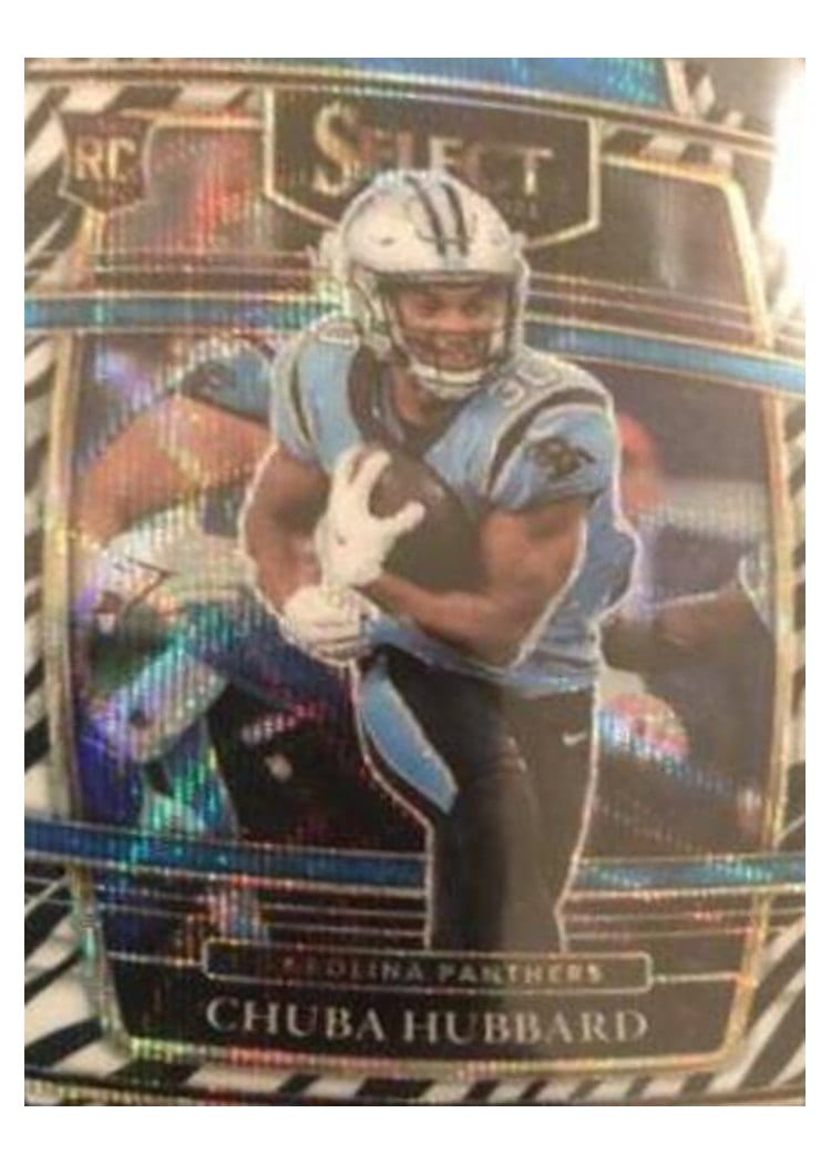 2021 Panini Select Base Set Chuba Hubbard #76 card
