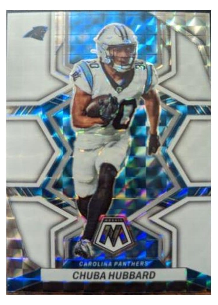 2022 Panini Mosaic Base Set Chuba Hubbard White #31 card