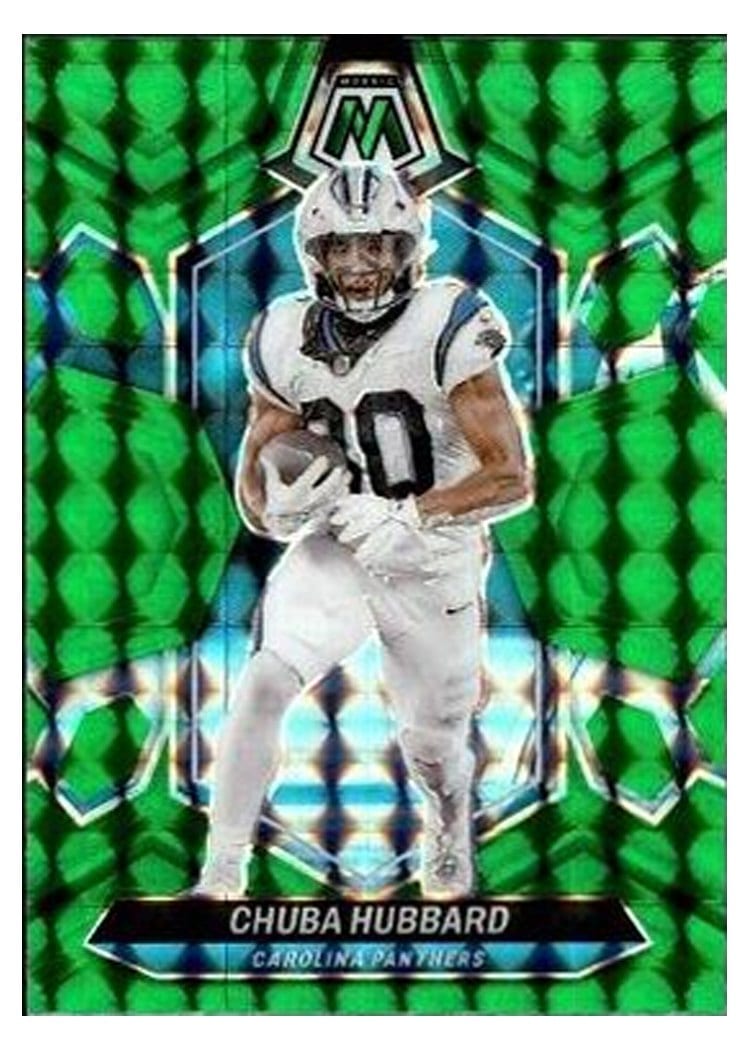 2024 Panini Mosaic Base Set Chuba Hubbard Green #30 card