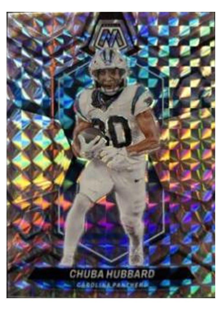 2024 Panini Mosaic Base Set Chuba Hubbard Silver #30 card