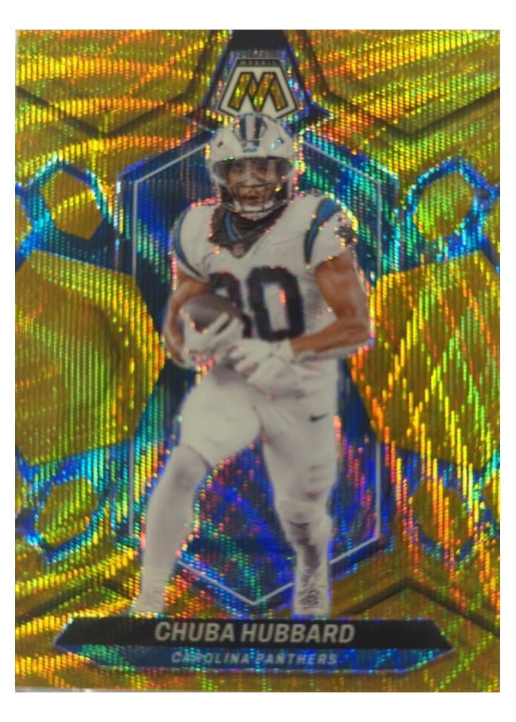 2024 Panini Mosaic Base Set Chuba Hubbard #30 card
