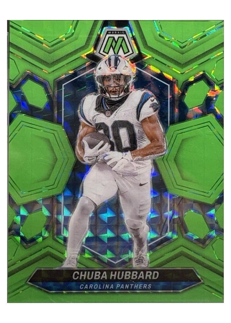 2024 Panini Mosaic Base Set Chuba Hubbard #30 card