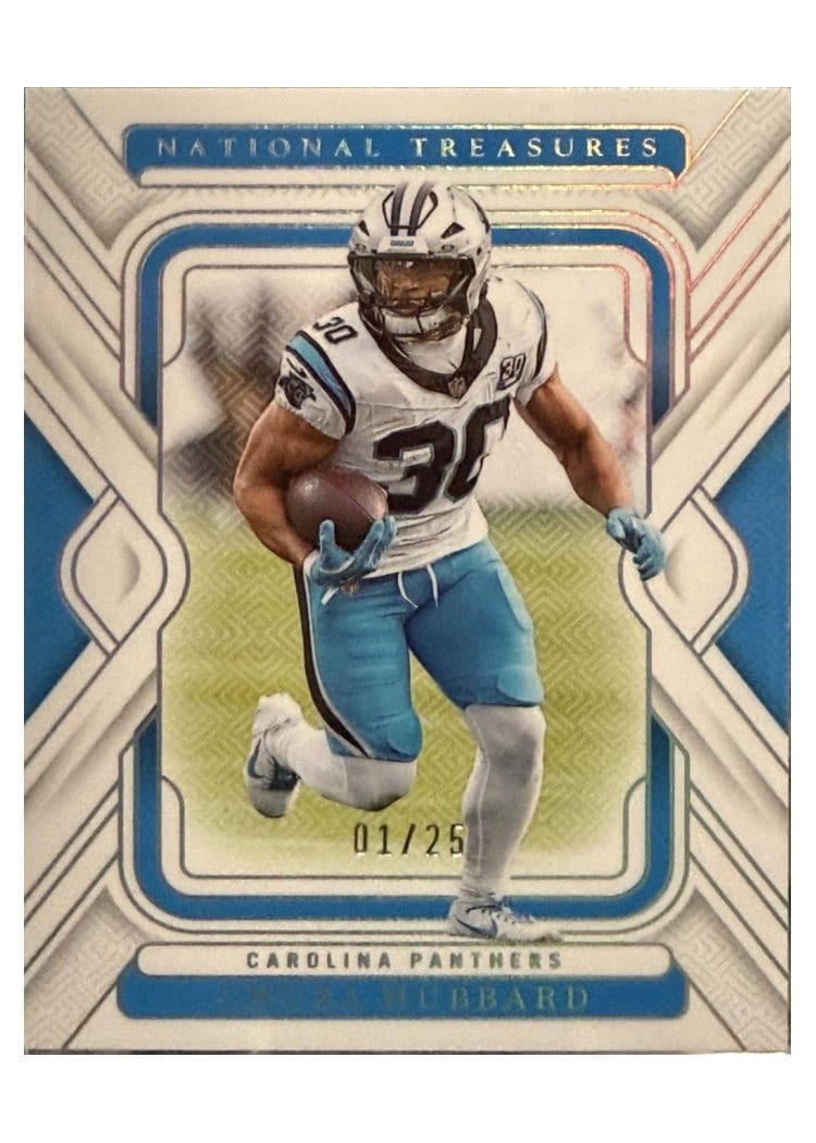 2024 Panini National Treasures Base Set Chuba Hubbard #14 card