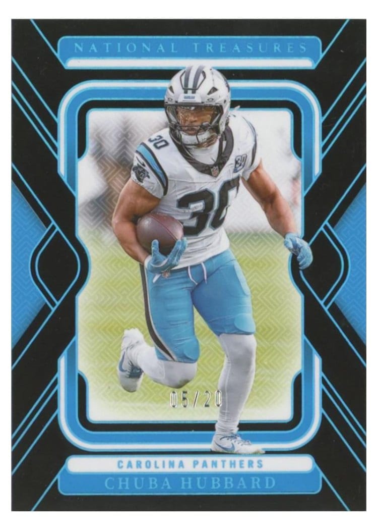 2024 Panini National Treasures Base Set Chuba Hubbard #14 card
