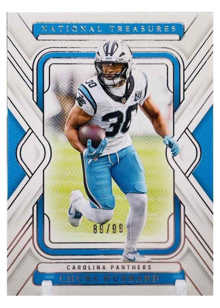2024 Panini National Treasures Base Set Chuba Hubbard #14 card