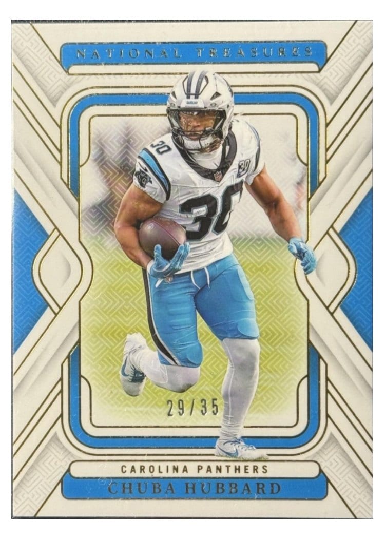 2024 Panini National Treasures Base Set Chuba Hubbard #14 card