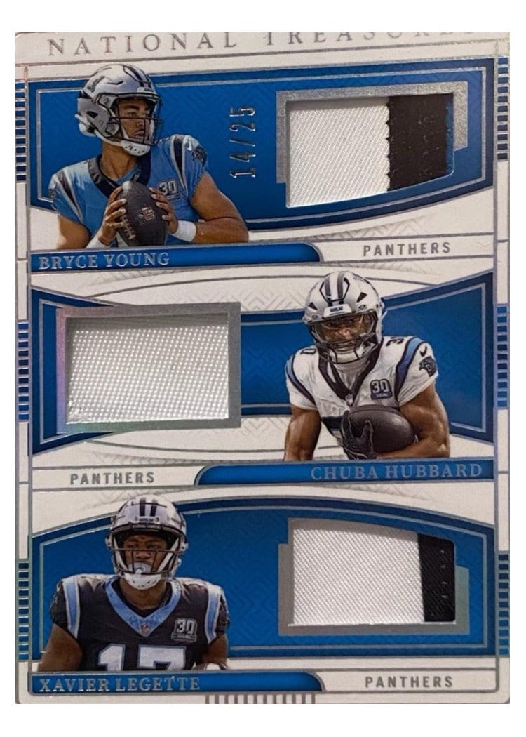 2024 Panini National Treasures Base Set Chuba Hubbard #14 card