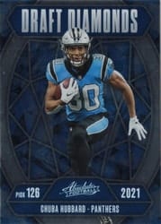 2025 Panini Absolute Draft Diamonds Chuba Hubbard #DD-CHD card