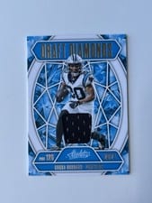 2025 Panini Absolute Draft Diamonds Jersey Chuba Hubbard #DDJ-CHU card