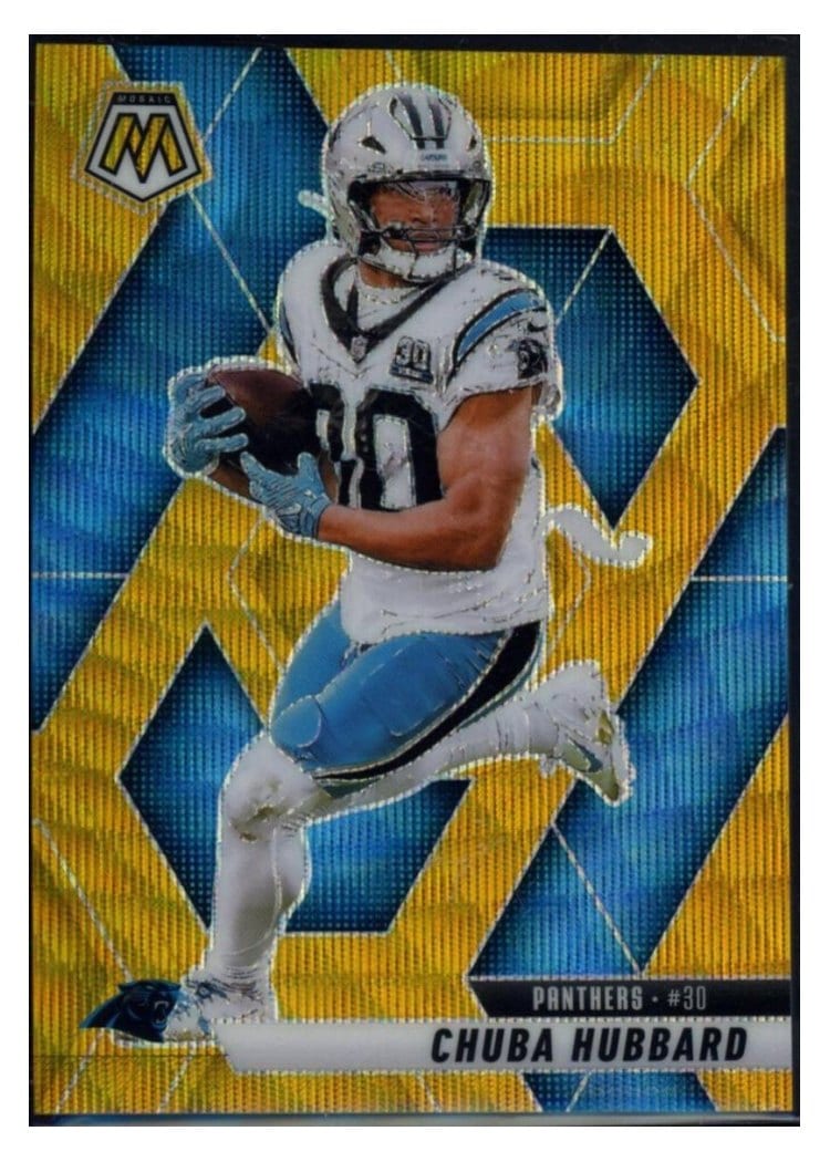 2025 Panini Mosaic Base Set Chuba Hubbard #193 card