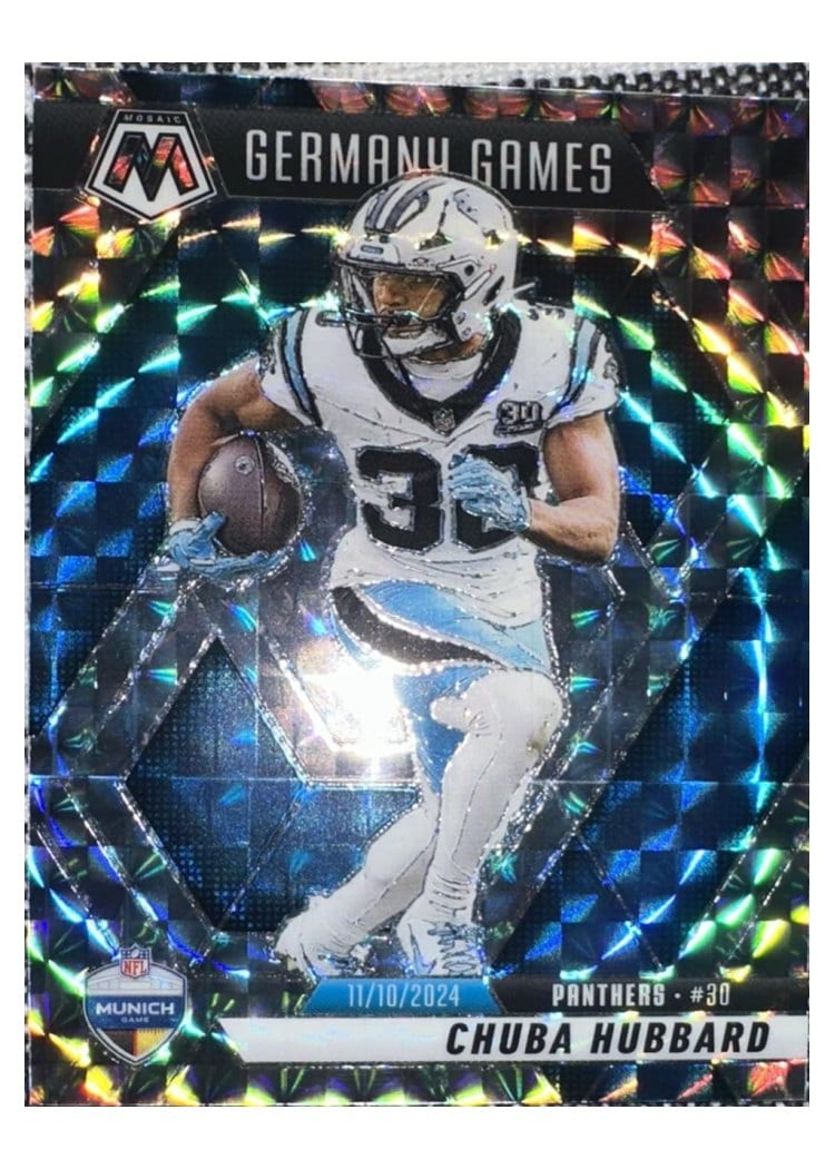 2025 Panini Mosaic Base Set Chuba Hubbard #260 card