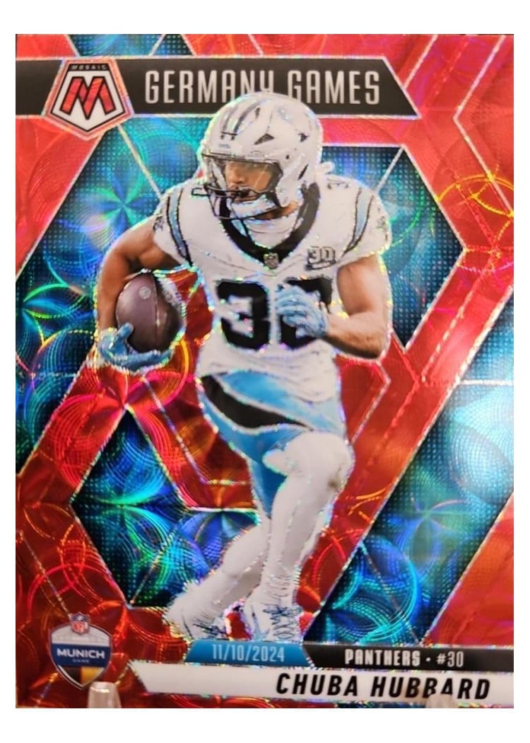 2025 Panini Mosaic Base Set Chuba Hubbard #260 card