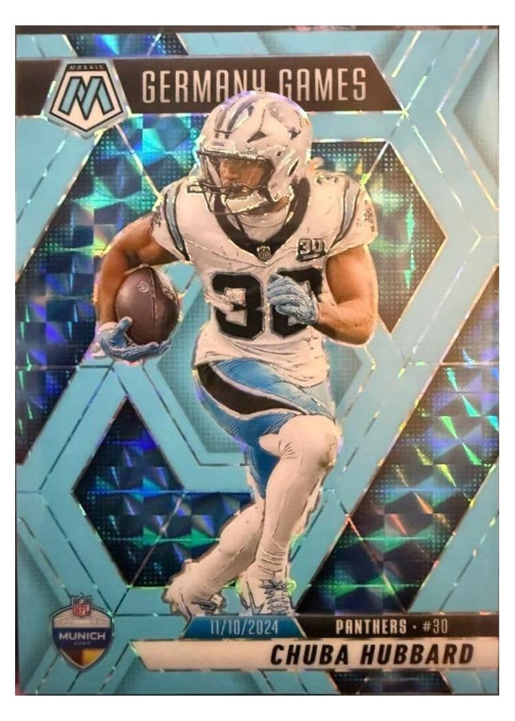 2025 Panini Mosaic Base Set Chuba Hubbard #260 card
