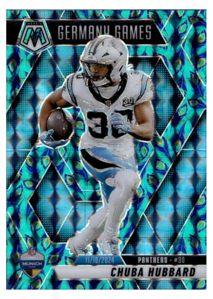 2025 Panini Mosaic Base Set Chuba Hubbard #260 card