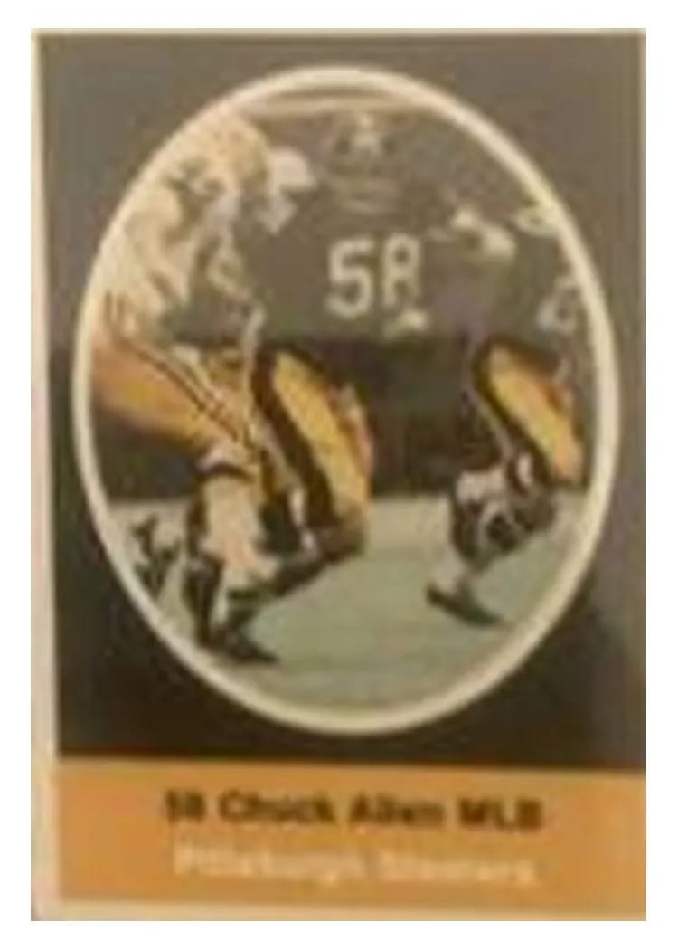 1972 Sunoco Stamps Chuck Allen card