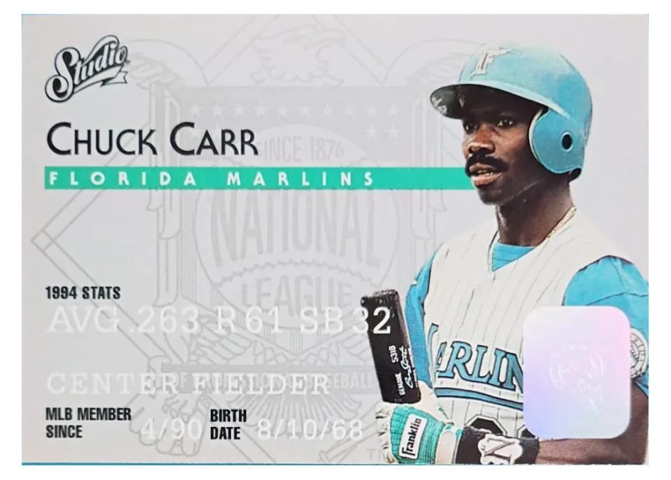 1995 Studio Chuck Carr #72 card