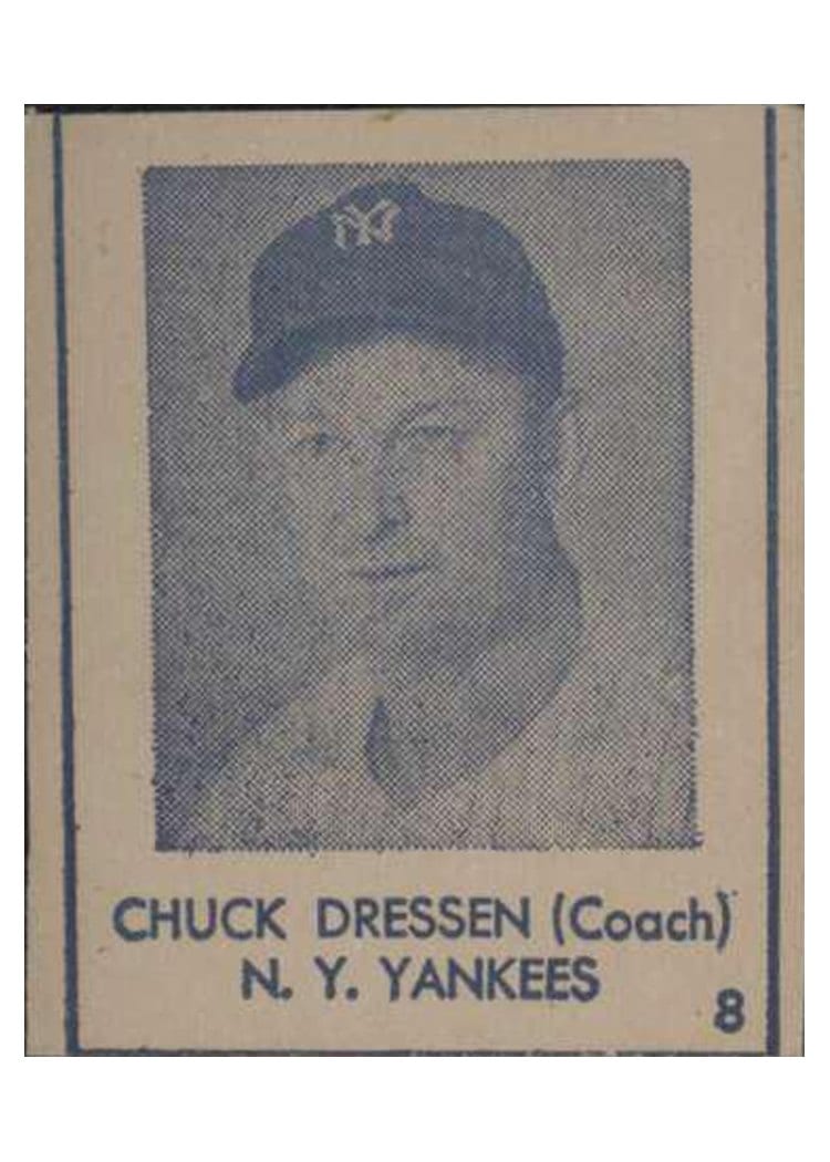 1948 R346 Blue Tint Chuck Dressen #8 card