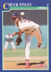 1991 Score Base Set Chuck Finley #100 card