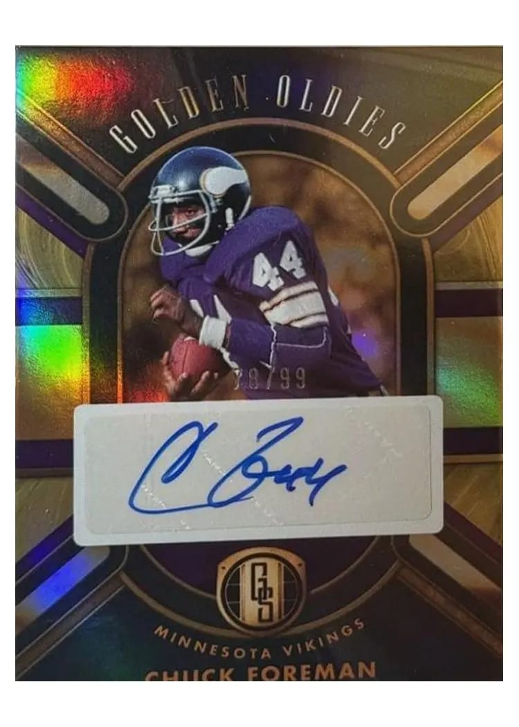 2024 Panini Gold Standard Golden Oldies Autograph Chuck Foreman #GO-CFN card