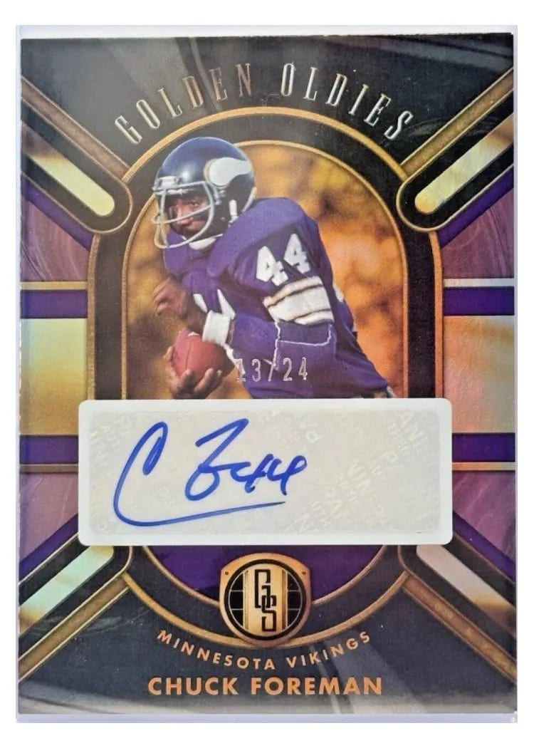 2024 Panini Gold Standard Golden Oldies Autograph Chuck Foreman #GO-CFN card