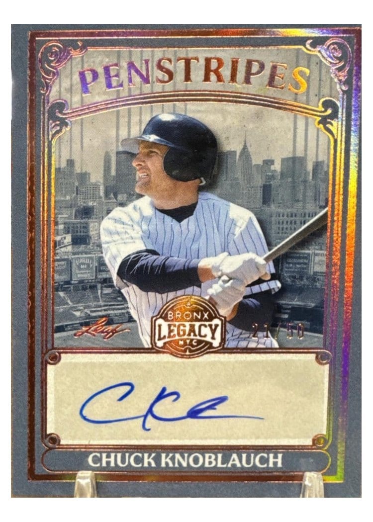 2025 Leaf Bronx Legacy Penstripes Chuck Knoblauch #P-CK1 card