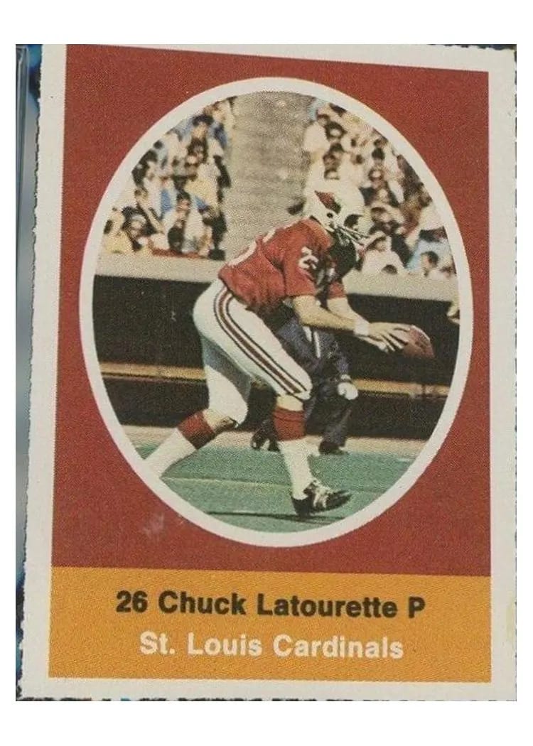 1972 Sunoco Stamps Chuck Latourette card