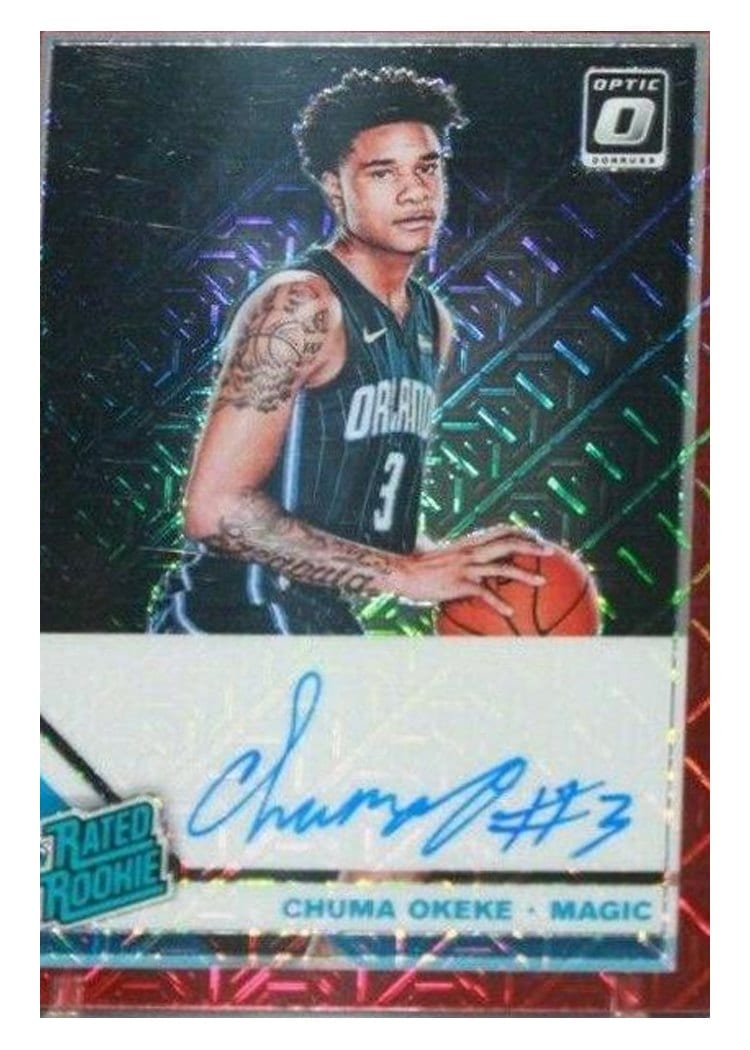 2019-20 Donruss Optic Rated Rookie Signatures Chuma Okeke #174 card