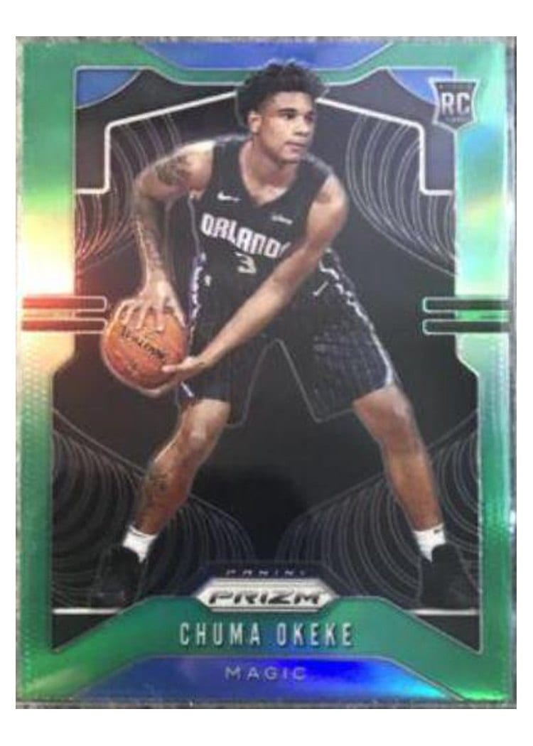 2019-20 Panini Prizm Base Set Chuma Okeke Green Prizm #262 card