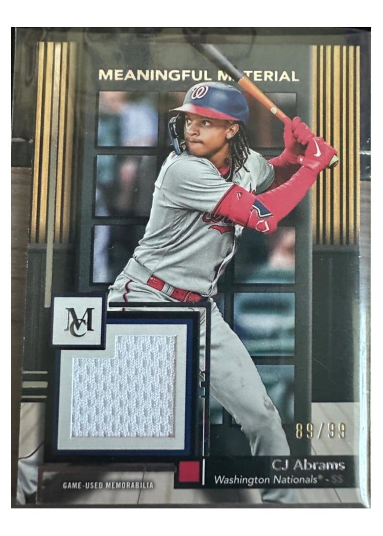 2023 Topps Museum Collection Meaningful Material Relics CJ Abrams #MMR-CA card