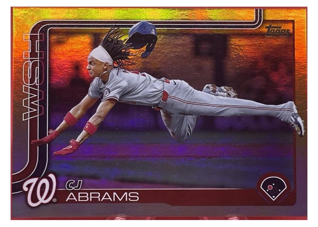 2025 Topps Base Set CJ Abrams Gold Diamante #122 card