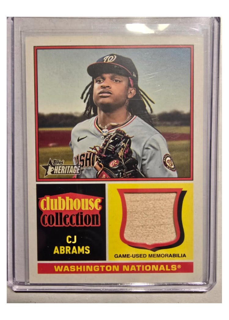 2025 Topps Heritage Clubhouse Collection Relics CJ Abrams #CCR-CA card