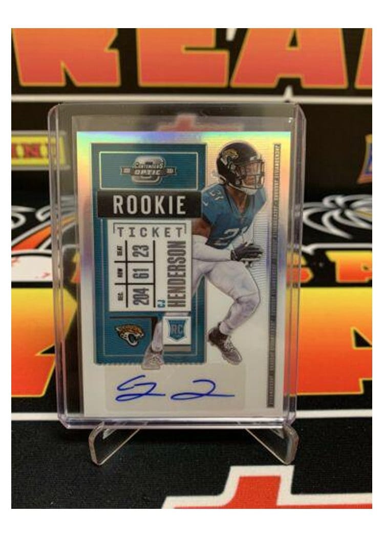 2020 Panini Contenders Optic Base Set CJ Henderson Autograph Silver #144 card