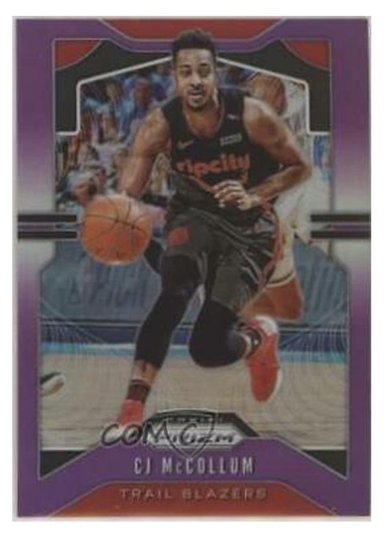 2019-20 Panini Prizm Base Set CJ McCollum #113 card