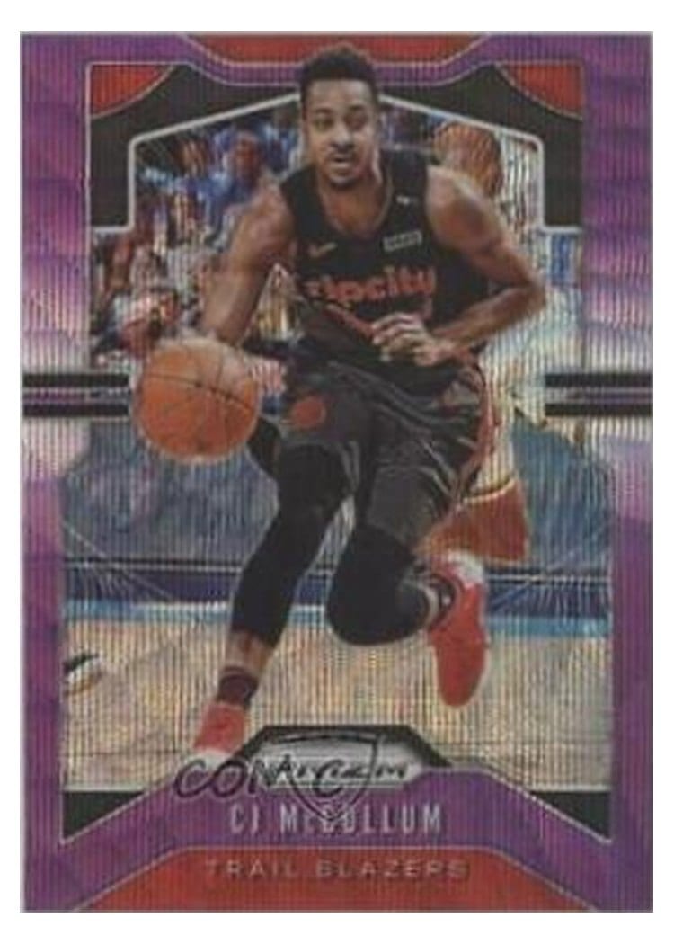 2019-20 Panini Prizm Base Set CJ McCollum #113 card