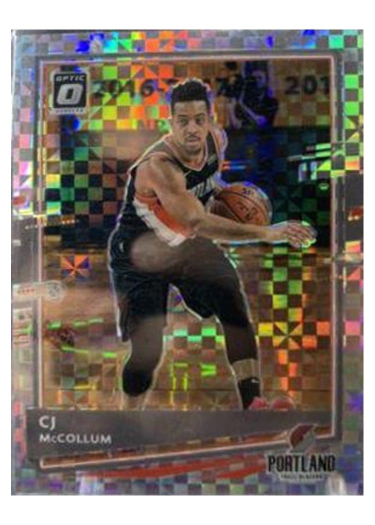 2020-21 Donruss Optic Base Set CJ McCollum Checkerboard #135 card