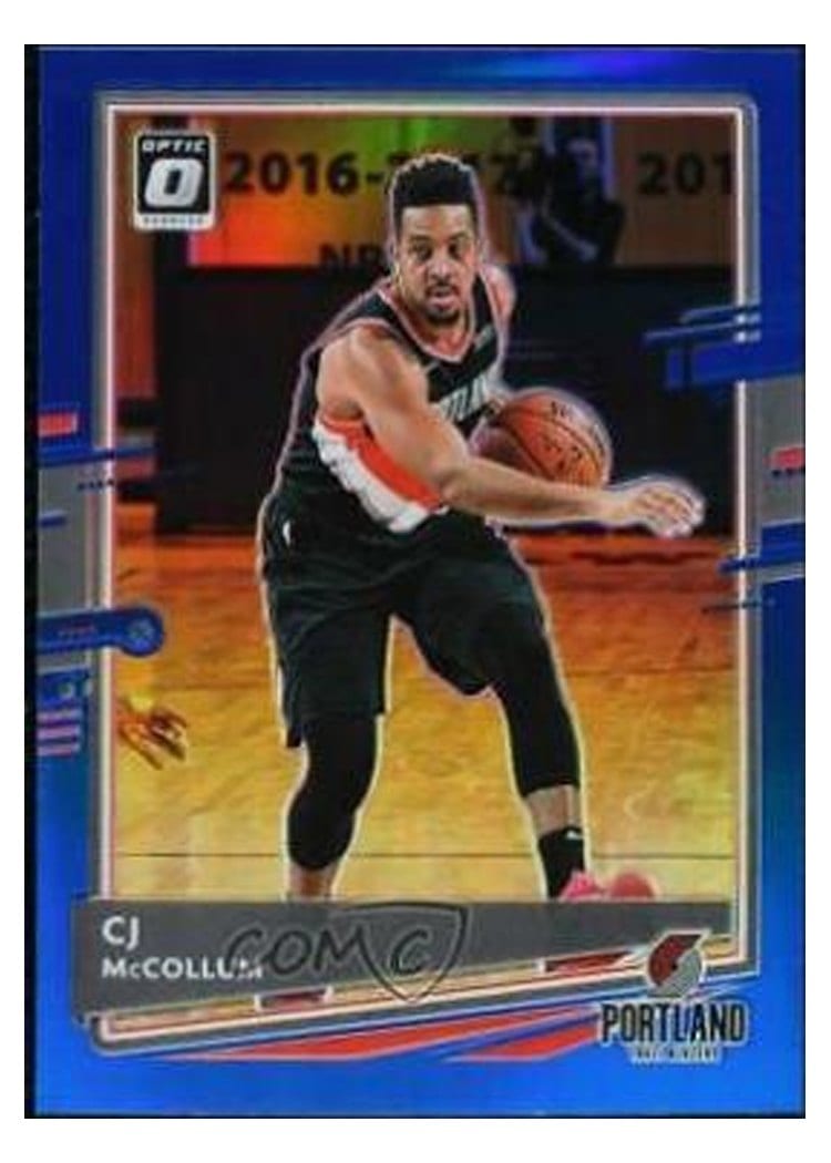 2020-21 Donruss Optic Base Set CJ McCollum Blue #135 card