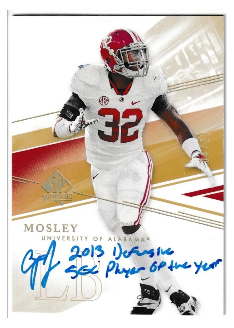 2014 SP Authentic CJ Mosley #8 card