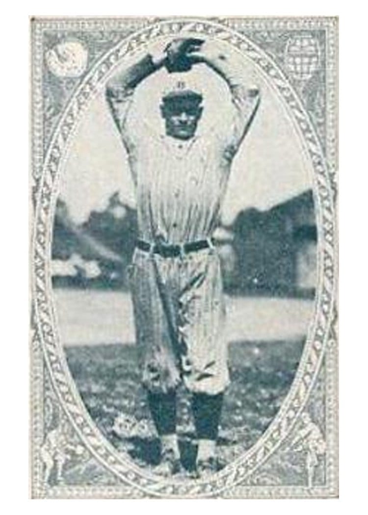 1922 E120 American Caramel Clarence Mitchell card