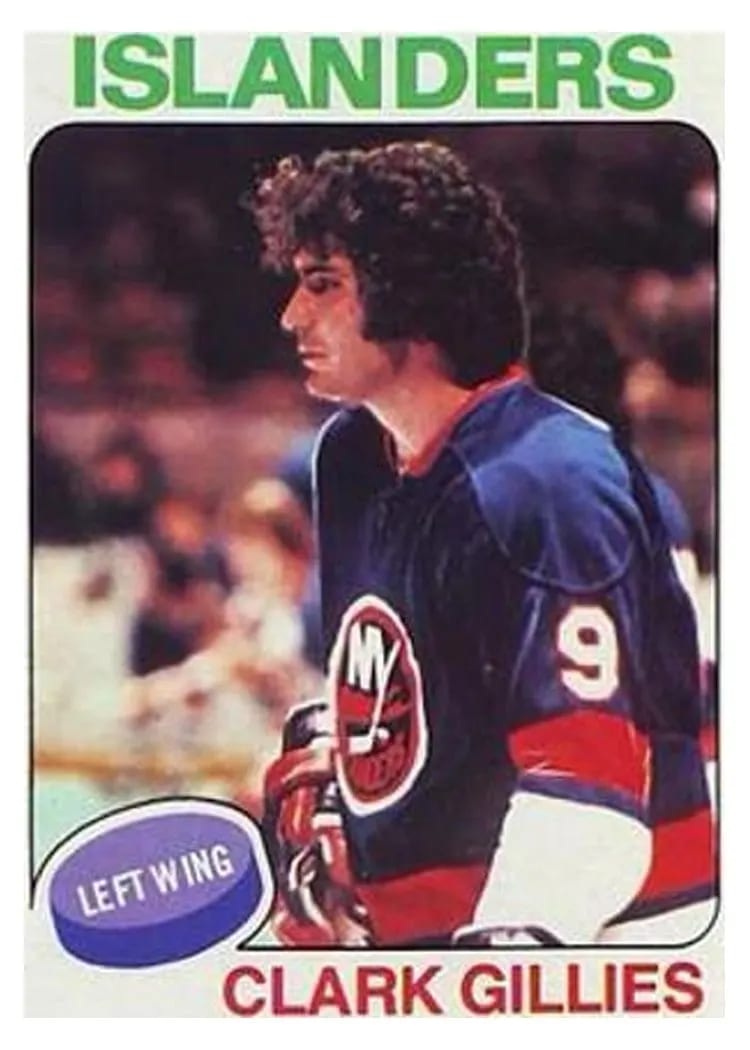 1975 Topps Clark Gillies #199 card