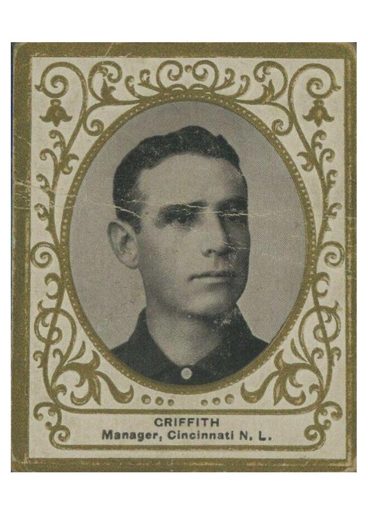 1909 T204 Ramly Clark Griffith card