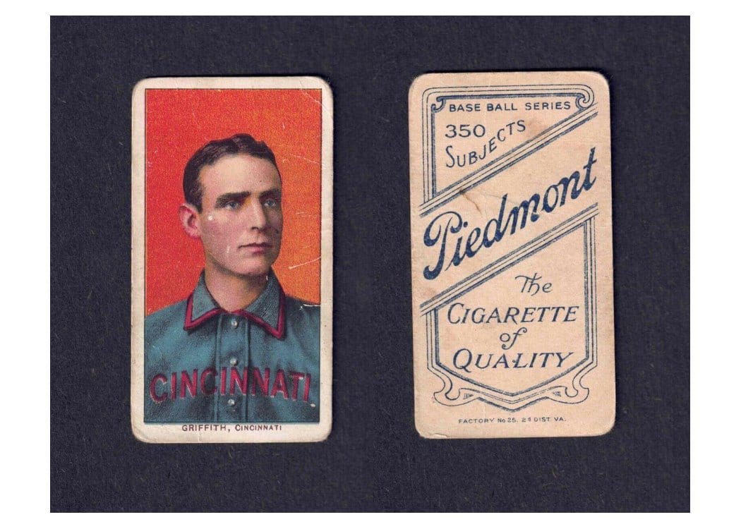 1909 T206 Piedmont 350 Clark Griffith card