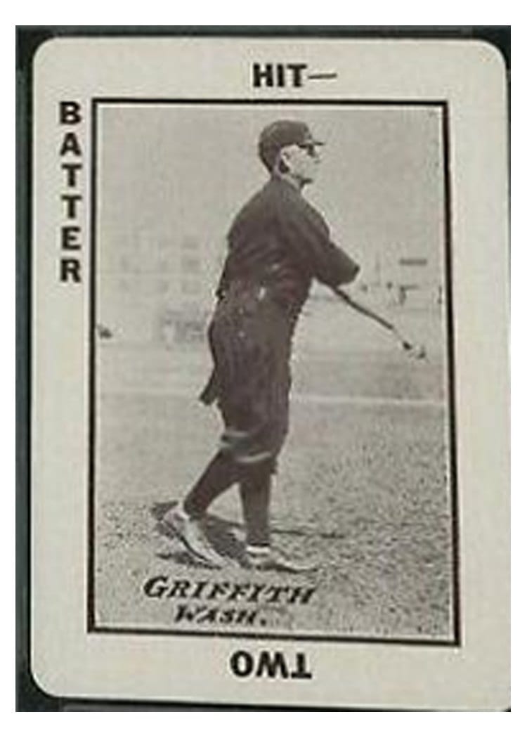 1913 Tom Barker Game Clark Griffith card