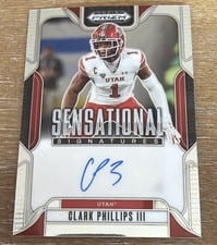 2025 Panini Prizm Draft Picks Sensational Signatures Clark Phillips III #88 card