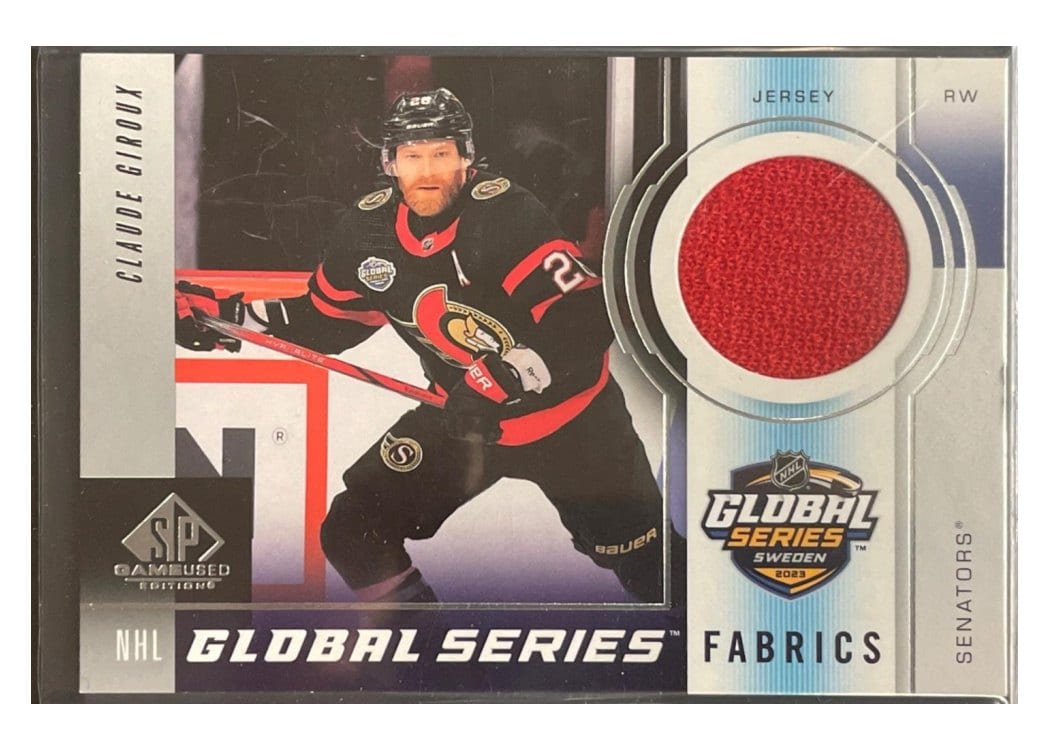 2024-25 SP Game Used 2023 Global Series Sweden Fabrics Claude Giroux #GSF-CG card