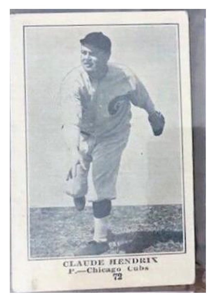 1917 Collins McCarthy Claude Hendrix #72 card